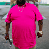 Big and Tall Men's Solid Color Crew Neck Short Sleeve T-Shirt